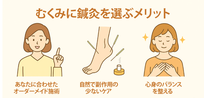 むくみに鍼灸を選ぶメリット