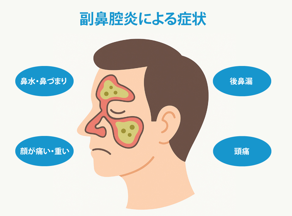 副鼻腔炎による症状