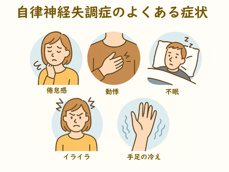 自律神経失調症の良くある症状
