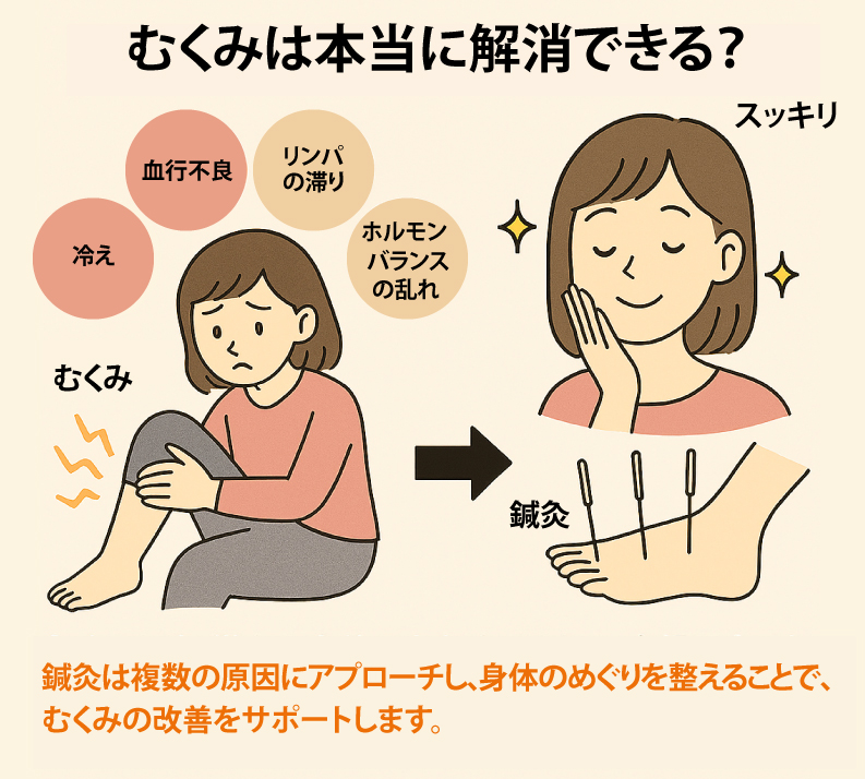 鍼灸はむくみを解消できる？